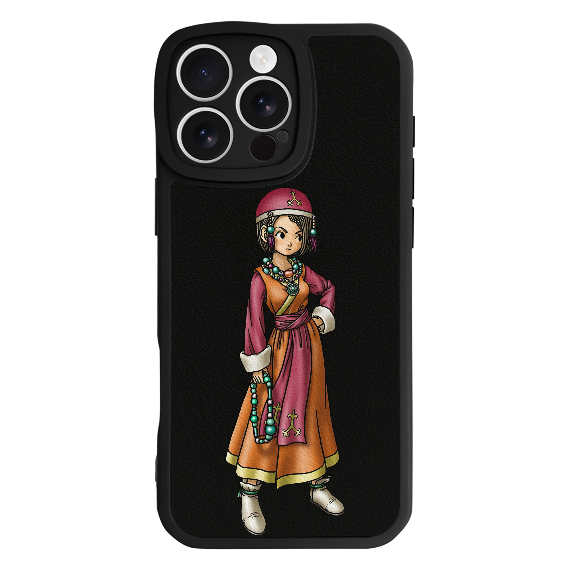 （画像用） ドラゴンクエスト Doragon Kuesuto Dragon Quest 【iPhone 16シリーズ対応】シリコンスマホケース（レザー調） 材質：シリコン